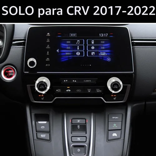 Vista 4 de TOMALL Bling - Cubierta para perilla de aire acondicionado compatible con Honda CRV 2017-2022, cubierta de botón de volumen de sonido central
