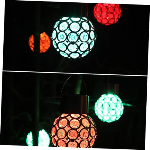 Vista 5 de OSALADI 3 unids patio colgante luces interiores luces colgantes hermosa lámpara colgante solar lámpara colgante lámpara colgante de cristal