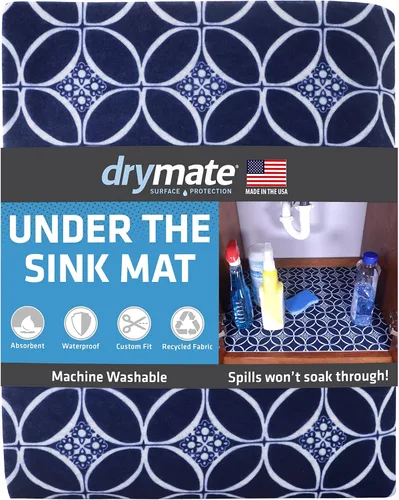Vista 21 de Tapete Premium Drymate para Debajo del Fregadero, Tapetes Impermeables de Protección para Gabinetes de Cocina y Baño, Forros Absorbentes