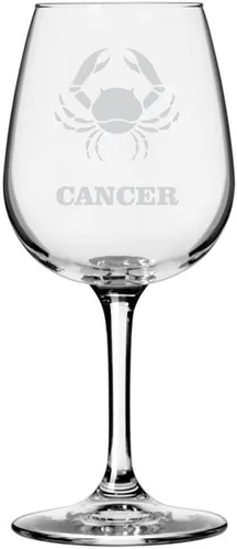 Vista 44 de Símbolo del zodiaco grabado multiusos 12.75oz Copa de vino Géminis