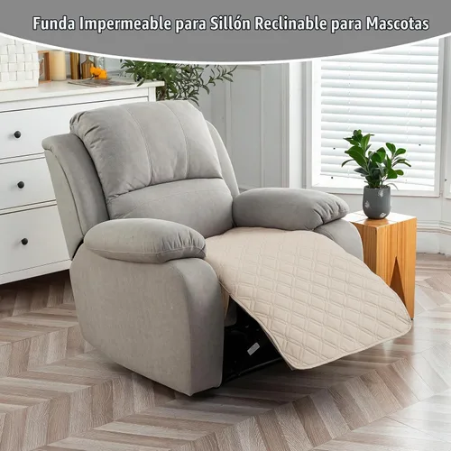 Vista 3 de Genina Fundas impermeables para sillas reclinables, fundas reclinables para perros y mascotas, lavable, antideslizante, funda para silla reclinable
