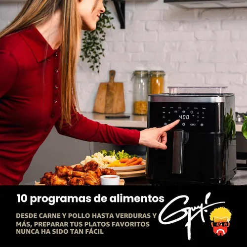 Vista 7 de Guy Fieri's Flavortown Freidora de aire de vapor de 6.5 cuartos de galón con tecnología Moisture Lock, combinación programable de vapor y freidora