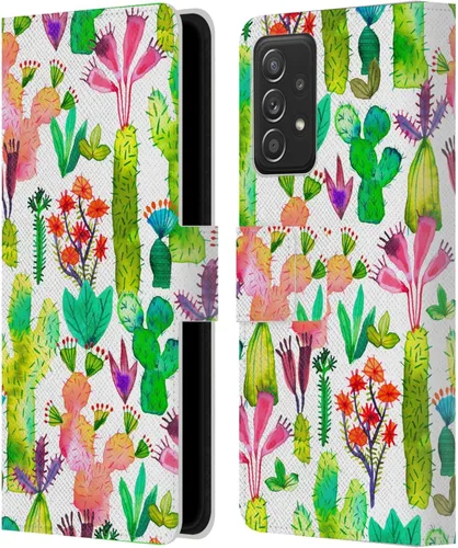 Vista 124 de Head Case Designs Officially Licensed Ninola Brushstrokes Black Summer Patterns Leather Wallet Case Compatible with Samsung Galaxy A07 4G