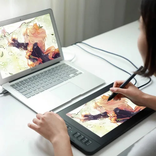 Vista 5 de GAOMON PD1161 Monitor de dibujo con soporte de inclinación de 11.6 pulgadas, pantalla de bolígrafo, tableta de dibujo gráfico con pantalla, lápiz
