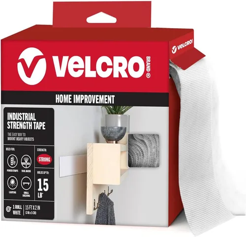 Vista 15 de VELCRO Brand - Resistencia industrial Uso en interiores y exteriores Potencia de sujeción superior en superficies lisas Tamaño 4 pies x 2
