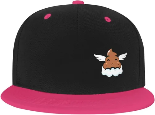 Vista 2 de QIZYOQA Cute Angel Poo Snapback Hats for Men Women Hat Baseball Cap Flat Bill Visor White Hat