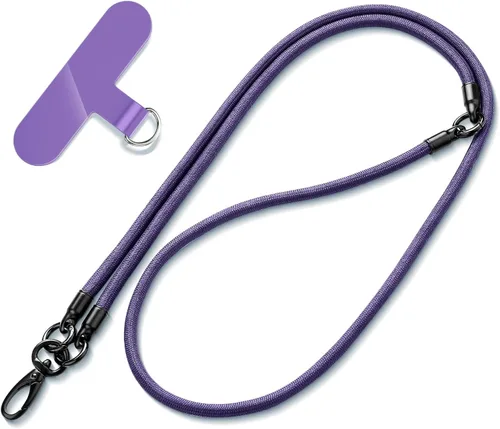 Vista 7 de Correa cruzada para teléfono con 2 carteras con cremallera, 2 unidades, correa cruzada para teléfono y cordón para muñeca, 1 almohadilla, correa
