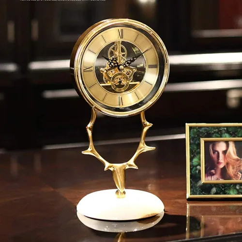 Vista 7 de Relojes de repisa, Péndulo Reloj de Mesa de Escritorio Reloj de Sala de estar Adornos Reloj de Escritorio Reloj Napoleón Mantel Reloj