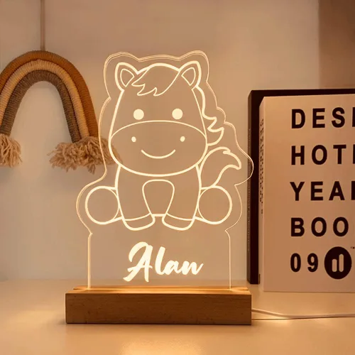 Vista 13 de Luz nocturna personalizada para bebés y niños, lámpara LED de corona de estrellas con nombre personalizado para niñas y niños, luces nocturnas