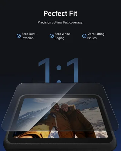 Vista 6 de TELESIN Protector de pantalla para DJI Osmo Action 6, lente, pantalla delantera/trasera, protector de vidrio templado para accesorios DJI Osmo