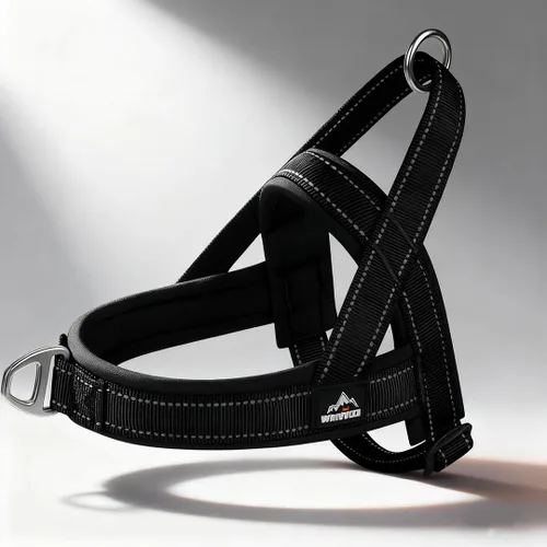 Vista 3 de Arnés para perro sin escape, chaleco ajustable para perros pequeños a grandes Arnés acolchado resistente con diseño triangular y hebillas de fácil