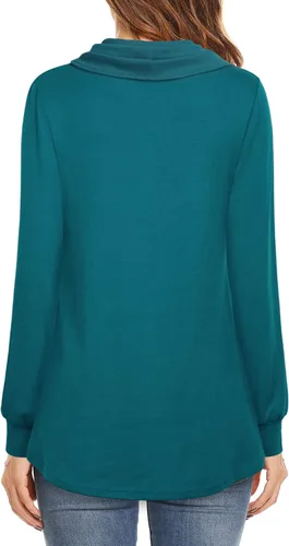 Vista 2 de Timeson Túnicas de manga larga con cuello redondo para mujer, sudaderas de invierno para mujer