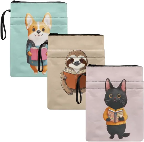 Vista 31 de Forchrinse Lindas fundas de libro de abejas para libros de bolsillo, 11.4 x 8.7 pulgadas, funda lavable de libro Sox para amantes de los libros