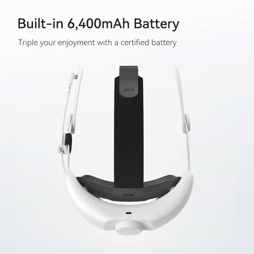 Vista 2 de KIWI design Comfort Battery Head Strap 6400mAh Compatible with Meta Quest 3 Accessories Battery Pack Pressure Free Counterweight Battery Design NOT