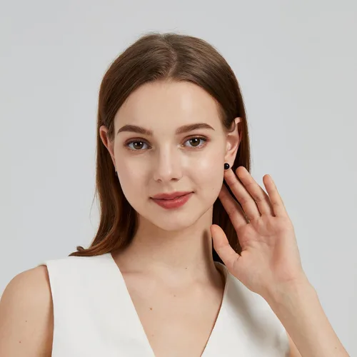 Vista 116 de Natural Stone Stud Earrings for Women 8mm Sterling Silver Genuine Gemstone Earrings Handmade Sterling Silver Crystal Stud Earrings for Women