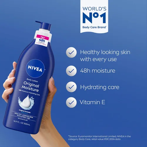 Vista 6 de Nivea Original Daily Moisture Loción corporal 16.9 oz (paquete de 10)