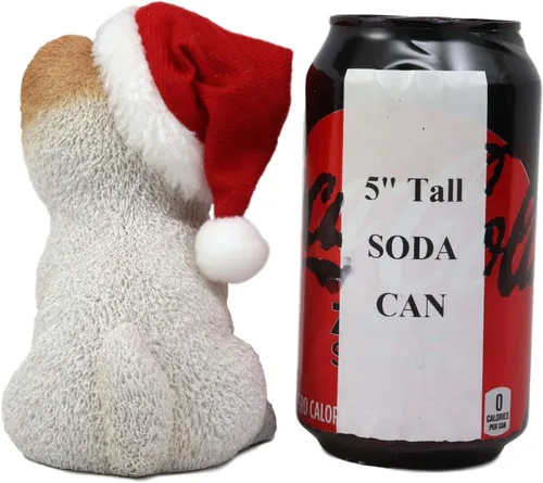Vista 6 de Ebros Christmas Santa Boo - Estatua de perro de Pomerania más linda del mundo para mascotas, amigos de mascotas, perros coleccionables, figura
