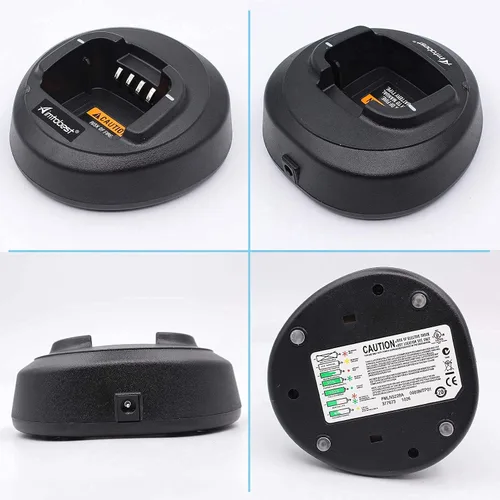 Vista 5 de Cargador rápido compatible con Motorola CP185 CP100D CP476 CP477 CP1300 CP1600 CP1660 EP350 P140 P145 P160 Radio PMNN4476A PMNN4081AR PMNN4080
