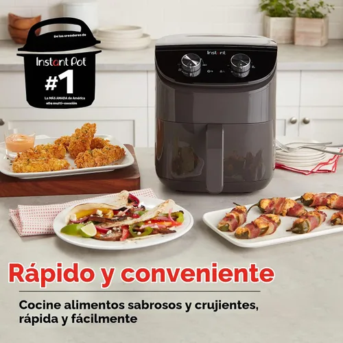 Vista 2 de Instant Pot Essentials - Freidora de aire de 4 cuartos con tecnología EvenCrisp que recalienta y recalienta, ajusta fácilmente el tiempo