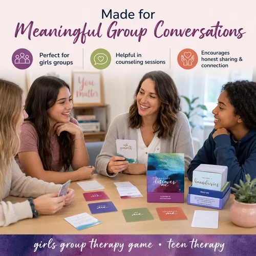 Vista 5 de Juego de amor propio para adolescentes Más de 200 tarjetas de conversación Preguntas profundas para inspirar autoestima, confianza, reflexión