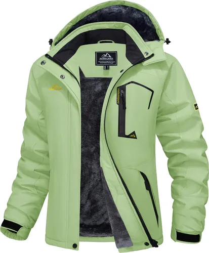 Vista 11 de MAGCOMSEN Chaqueta de Esquí para Mujer Impermeable Aislada Chaqueta de Nieve Cálida Resistente al Viento Abrigos de Invierno con Capucha Chaqueta