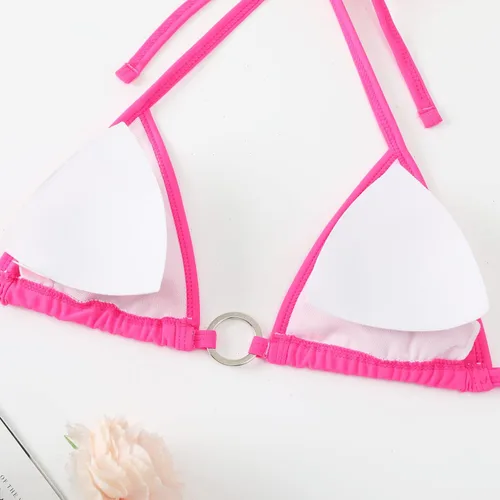 Vista 4 de Balasami Conjunto de traje de baño de 2 piezas con diamantes de imitación brillantes para mujer