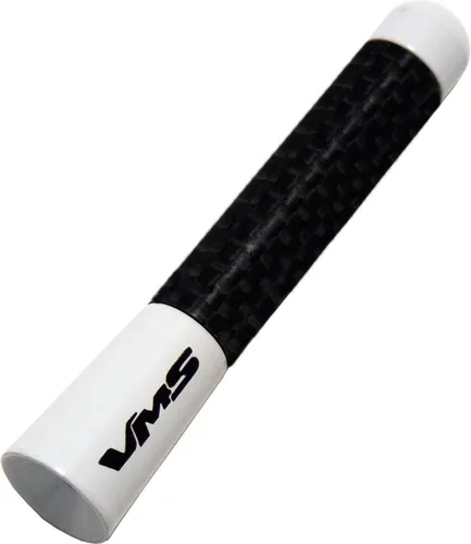 Vista 2 de VMS Racing Blanco con fibra de carbono real negro 3 "pulgadas antena corta compatible con Jeep JK 07-20