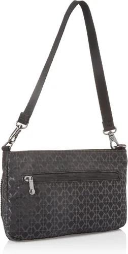 Vista 2 de Kipling Bolso bandolera Myrte para mujer, bolso metálico convertible, bolso de mano de nailon y bolsa de cintura, Signature Emb, Firma Emb