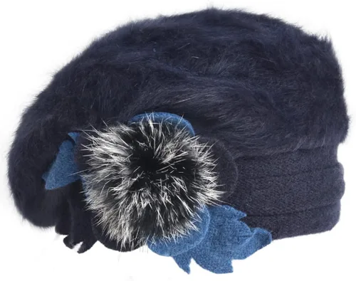 Vista 34 de VECRY - Gorro 100% de lana para mujer, boina de fieltro tipo campana, gorro de vestir para invierno