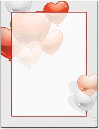 Vista 7 de Corazones horneados Paquete de 25 - Membrete imprimible de 8.5 x 11 pulgadas - Compatible con impresoras láser y de inyección de tinta