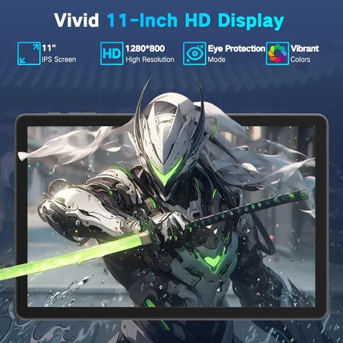 Vista 3 de JUNYANG Tableta, tabletas Android 15 de 11 pulgadas con teclado/estuche/mouse, 12GB+128GB+2TB expandibles, tabletas Octa-Core AI con WiFi 6, batería