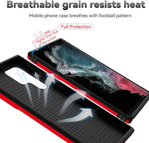 Vista 5 de Funda para Samsung Galaxy S22 Ultra, Galaxy S22 Ultra con funda para cámara y soporte, grado militar, a prueba de golpes, resistente, con soporte
