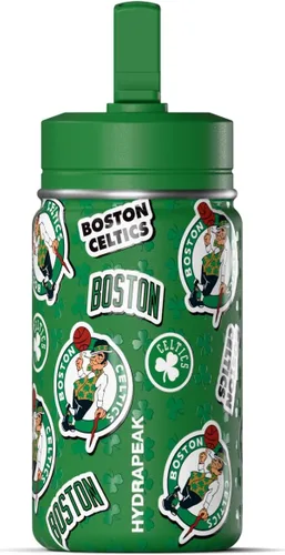 Vista 15 de Hydrapeak x NBA Botella de agua mini de 14 onzas oficialmente licenciada de los Atlanta Hawks para niños con tapa con popote y asa, reutilizable