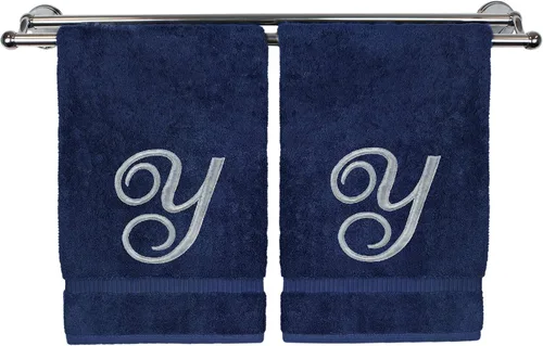 Vista 166 de Toalla de mano con monograma, regalo personalizado, 16 x 30 pulgadas, extra absorbente, 100% algodón turco, acabado de rizo suave, para baño, cocina