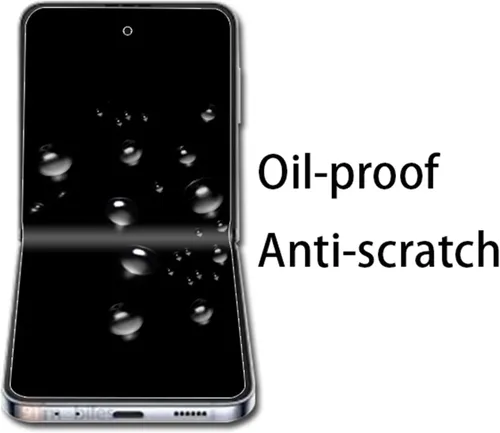 Vista 6 de Protector de pantalla antiespía antirreflejos interno para Moto Razr+ 2023 Protector de pantalla exterior mate de privacidad Película suave