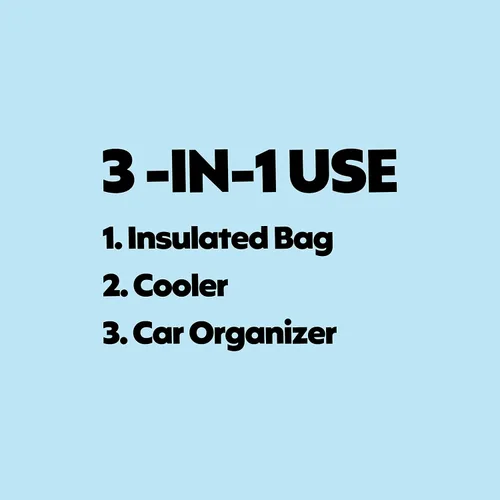 Vista 6 de Sterno Trunk Buddy Organizador aislado a prueba de fugas, bolsa de alimentos fríos y calientes para comestibles, bebidas y más, exterior de tela
