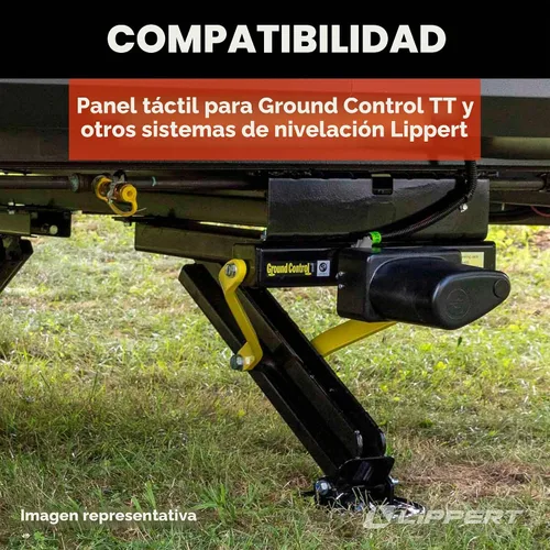 Vista 5 de Lippert Ground Control Sistema de Nivelación de RV de 5ª Rueda y Remolque de Viaje Reemplazo de Panel Táctil con Botón de Nivelación Automática