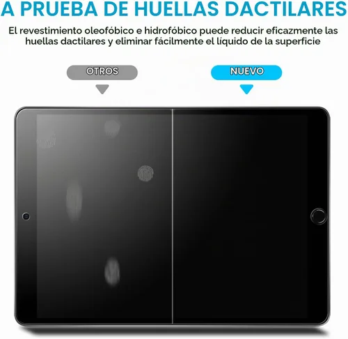 Vista 4 de Paquete de 2 protectores de pantalla para iPad Pro 10.5 Película de vidrio templado transparente resistente a los arañazos compatible con iPad Air