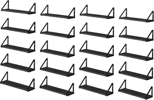 Vista 22 de Wallniture Ponza - Estante flotante de pared de 17 x 4.5 pulgadas, estantes pequeños de madera para almacenamiento en la pared, estante montado