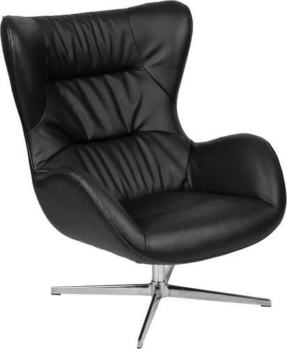 Vista 18 de Flash Furniture Egg Series Grey LeatherSoft Silla de recepción lateral Gris Leathersoft