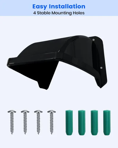 Vista 7 de Protector universal de plástico para cámara de seguridad solar y lluvia, cubiertas protectoras resistentes a la intemperie para cámaras de bala