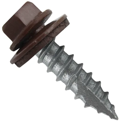Vista 129 de TORNILLOS PARA TECHOS DE METAL #14: (250) Tornillos x 1" ABC GRIS Tornillo para techo de chapa metálica con cabeza hexagonal y arandela.