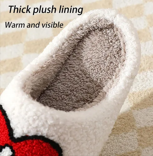 Vista 4 de Cute Slippers for Women Men Soft Plush Warm Couples Slides Home Slippers