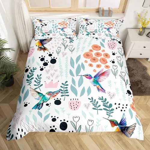 Vista 46 de Erosebridal Juego de ropa de cama individual de animales de la selva para niñas y niños, funda de edredón de elefante oso, tigre, león, safari