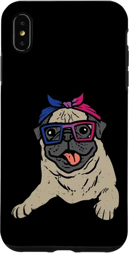 Vista 7 de iPhone 13 Pro Pug Dog Bandana LGBTQ Bisexual Flag Gay Pride Bi Dog Lover Case