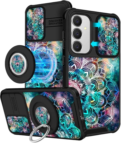 Vista 7 de Funermei Funda para teléfono Samsung Galaxy A15 5G - [2 en 1] Funda para teléfono de mujeres lindas chicas, diseño femenino de mariposa negra