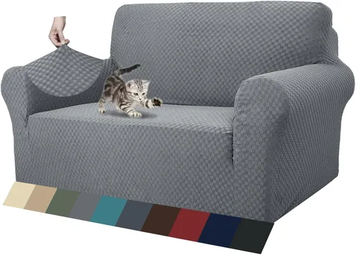 Vista 79 de ZNSAYOTX 1 Funda de silla Jacquard para sala de estar, funda de silla de alta elasticidad con brazos, antideslizante, apta para mascotas, funda
