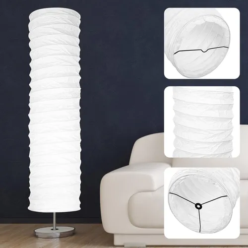 Vista 7 de STOBOK Pantalla de lámpara de pie de papel de arroz, estilo nórdico, cubierta de luz de mesa, pantalla de pie, protector de repuesto, para el hogar