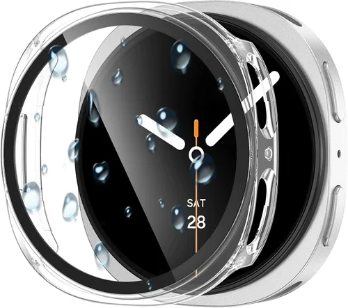 Vista 18 de Goton - Funda impermeable para Samsung Galaxy Watch 5 y 4 y FE, protector de pantalla de 40 mm con vidrio templado, 1 paquete de funda dura de PC