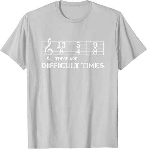 Vista 47 de Musician - Camiseta con texto en inglés "These are Difficult Times", talla S